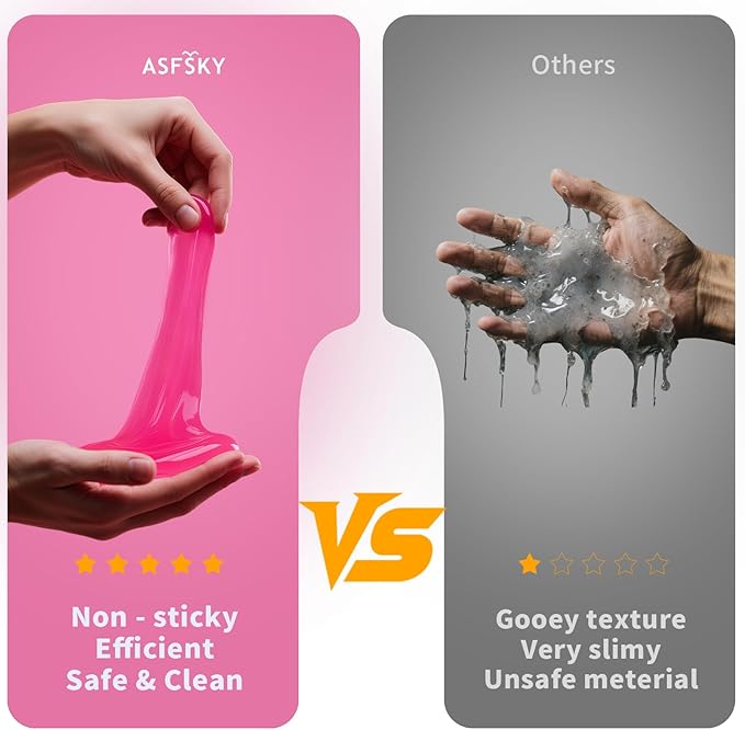 ASFSKY Car Cleaning Gel (Purple,Grape) Dust Cleaning Putty Universal Car Interior Cleaner Keyboard Dust Remover Car Slime Gifts for Men Women Girl（1 Pack）