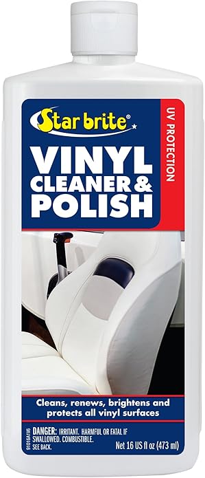 STAR BRITE Vinyl Cleaner, Polish & Protectant - Clean, Renew, Brighten & Protect All Vinyl Surfaces - Marine Grade Shampoo, Polish & UV Protection
