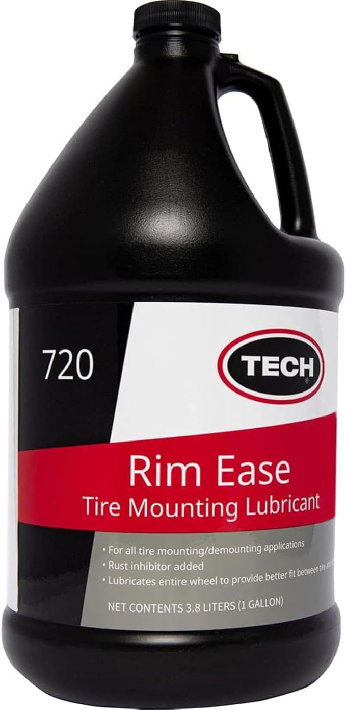 TECH Rim Ease Tire Mounting Lube – Efficient & Easy Tire Mounting & Demounting, Ideal for Automotive & Heavy-Duty Repairs, Petroleum & Silicone-Free, w/Rust Inhibitors, Ready-to-Use Formula, 1-Gallon