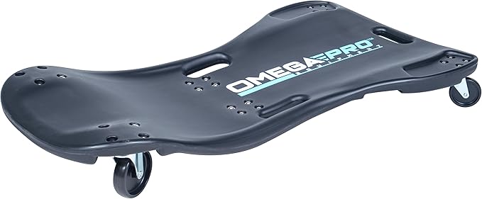 Omega Pro Mechanic Plastic Creeper - 42 inches 350 lbs Capacity, Durable and Comfortable Automotive Work Creeper
