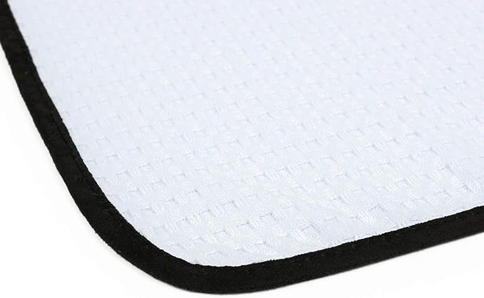 The Rag Company - Dry Me A River - Professional Korean 70/30 Blend, Microfiber Waffle-Weave, Drying & Detailing Towels, Soft Suede Edges, 390gsm, 16in x 24in, White (3-Pack)