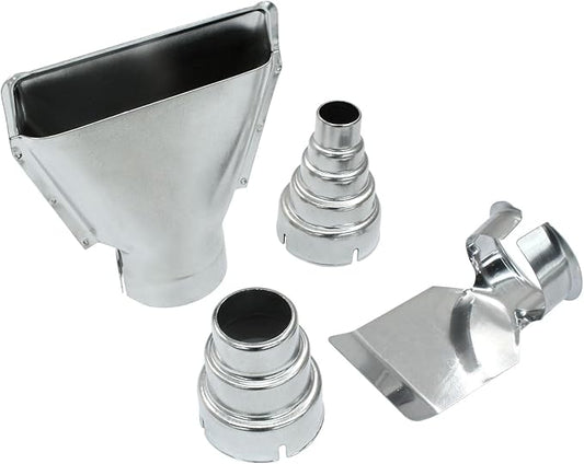 4Pcs Heat Gun Kit Stainless Steel Heat Gun Nozzle Kit Heat Gun Nozzle Attachments for Hot Air Soldering Station Nozzle Tool, Style 1