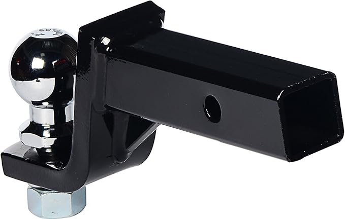 HiTow Trailer Hitch Loaded Ball Mount Class III/IV 4" Drop with 2" Hitch Ball & 5/8" Pin Kit (GTW 5,000 lbs)