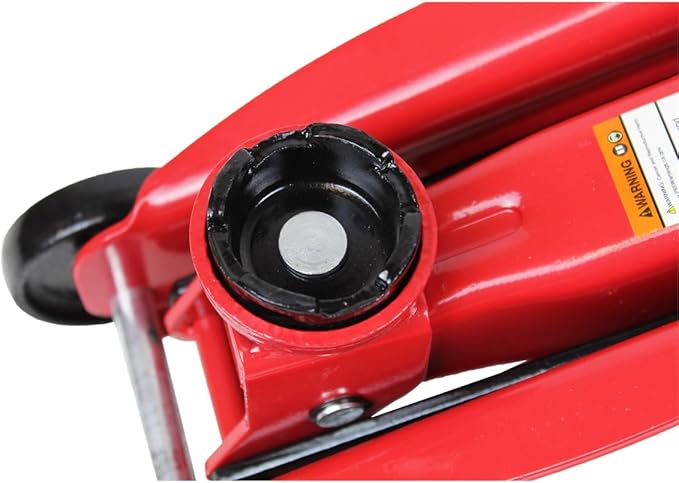 K Tool International 63103A Hydraulic Service Jack, 5-1/8 to 13 Inch Lift Range, Heavy Duty Steel, Swivel Casters, Overload Protection, Smooth Positioning for Shop and Garage Use