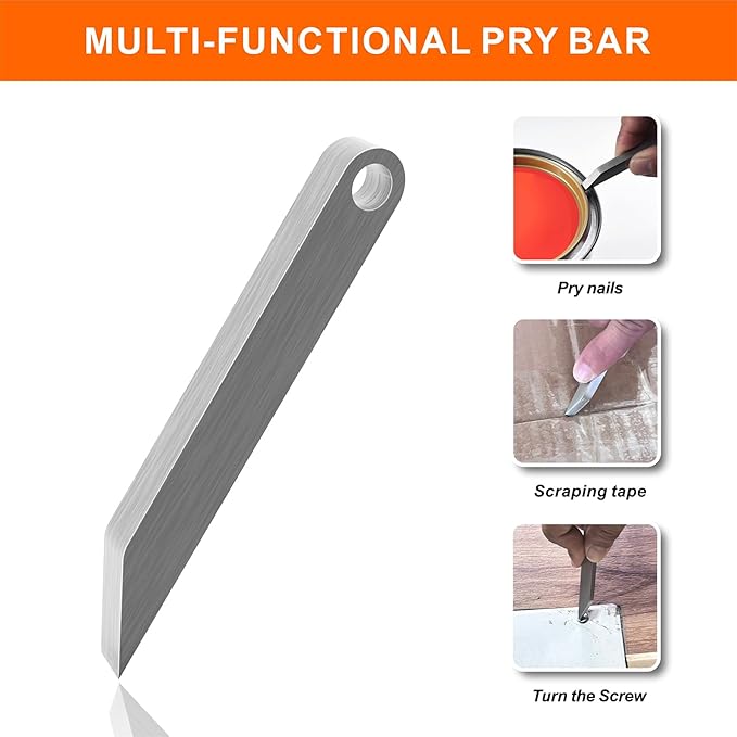 2 PCS Pry Bar EDC Pry Bar for Every Day Carry Small Pry Bar EDC,Stainless Steel Pry Bar