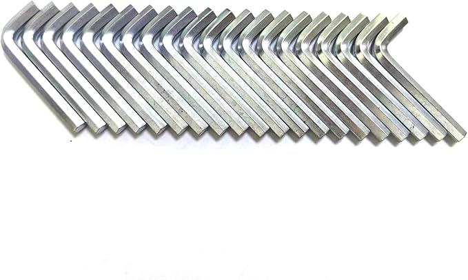 Hex Key Set, 5mm L-Shaped Allen Wrench, Metric Hexagon Spanner, Replacement Repairing Tool (20, 45 x 5 x 17mm/1.77 x 0.19 x 0.67(L*D*W))