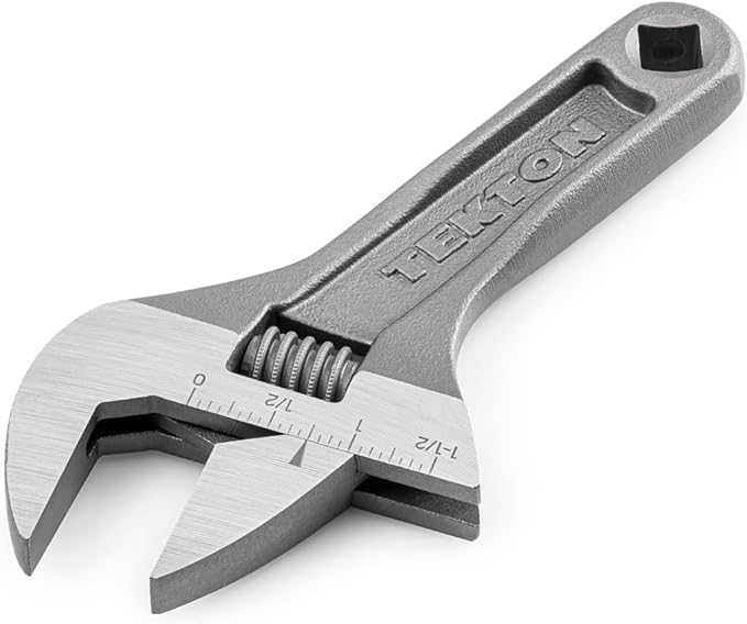 TEKTON 6 Inch Adjustable Wrench (1-1/2 in. Jaw Capacity) | WSA04122