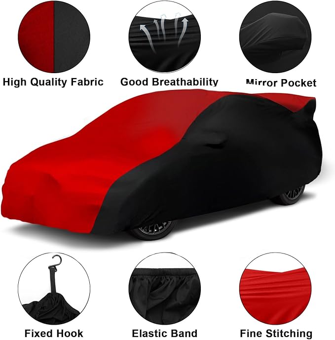 Indoor Car Cover Replacement for 2007-2024 Subaru Impreza WRX Sti, Luxurious Stretch Satin Custom-fit Indoor Car Cover for Dust-Proof, Underground Garage, Car Show