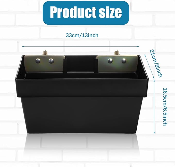 BBTO 2 Pcs E-track Basket Storage Bin E Track Accessories Storage Box for Enclosed Trailer Workshop Garage Tool Organizer