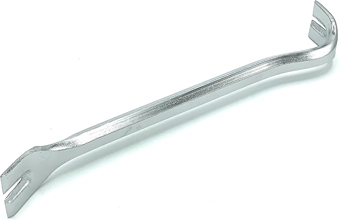 CCA Jimmy bar Tack lifter Pry bar tool for lifting gripper rods and floor trims. Mini crow bar claw tool, double ended nail remover