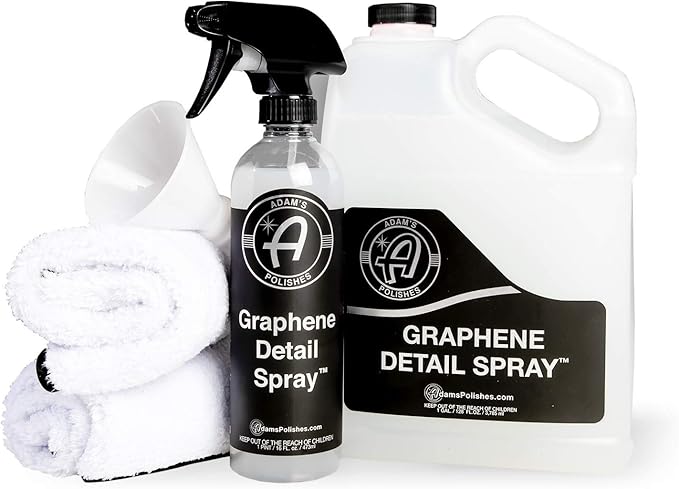 Adam’s Graphene Detail Spray Refill Kit - Extends Protection of Waxes, Sealants, & Coatings | Quick, Waterless Detailer For Car Detailing | Clay Bar, Drying Aid, Add Shine Gloss Ceramic Protection