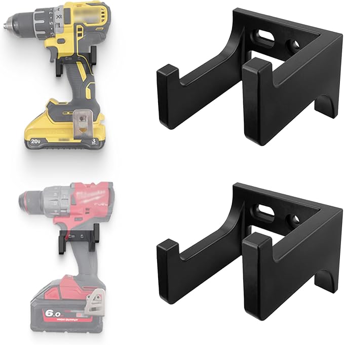 2pcs Power Tool Organizer,Heavy Duty Pegboard Wall Organizer,Stainless Steel, Electric Drill Storage Rack,Perfect for Storage Garages, Homes, Sheds, Workshops, Backyard Shops, etc