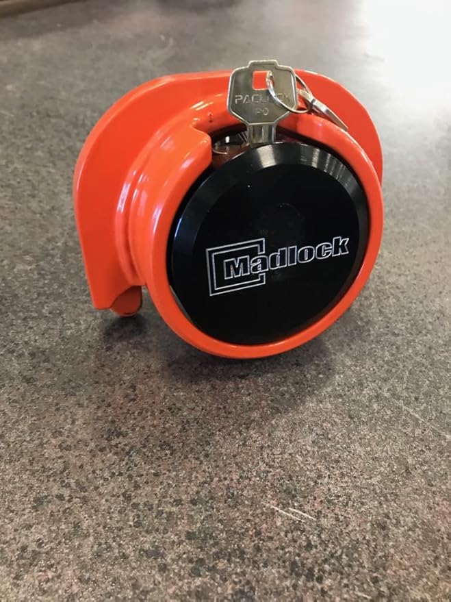 Madlock 2 5/16 Trailer Coupler Lock|Superior one Piece All-Metal Patented Design for Stamped Steel Trailer Ball couplers| Made in The USA