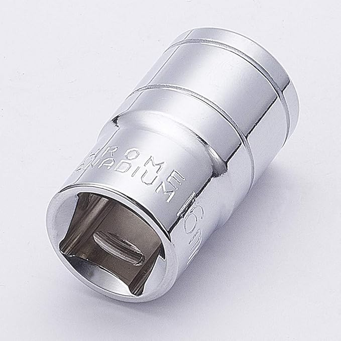 Utoolmart Shallow Socket, 1/2 Inches Drive 6-Point 16mm Metric Socket, Chrome Vanadium Steel Chrome Finish, for General Repairs