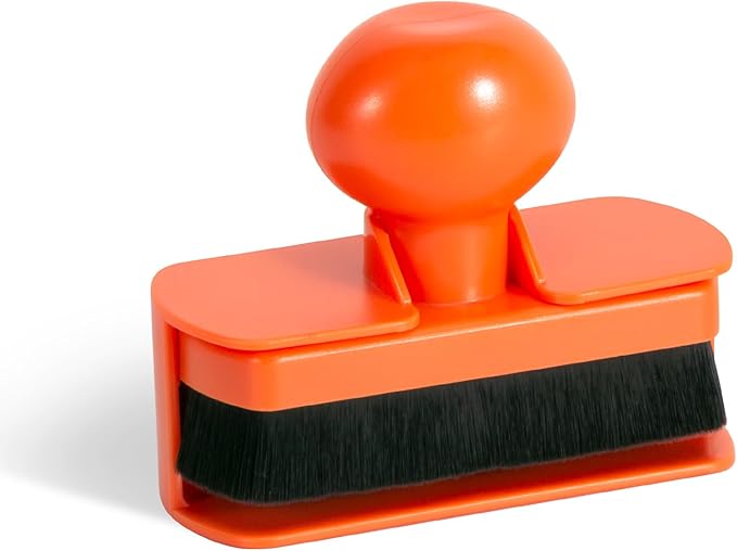 UNIMEIX Tire Shine Applicator Brush Large Vegan Tire Shine Brush with Storage Stand for Vehicles Tire Shine Polish Wax and Car Wash (Orange)