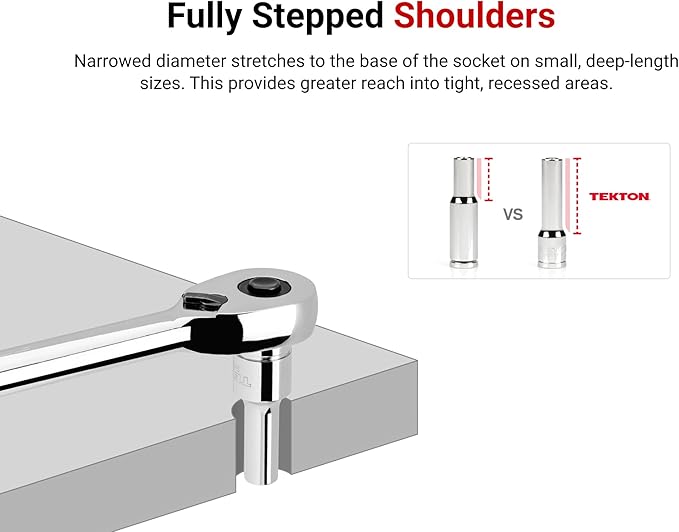 TEKTON 1/2 Inch Drive x 35 mm Deep 12-Point Socket | SHD23335