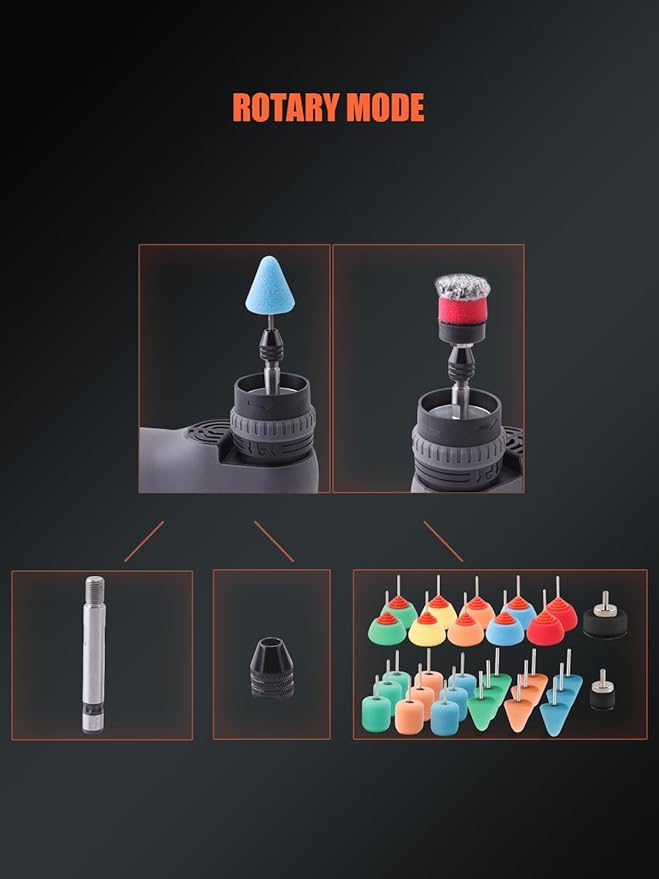 Cordless Mini Polisher, SPTA 12V Cordless Polisher for Detailed Polishing, Cordless Car Buffer Polisher, RO&DA Buffer Polisher with Mini Polishing Pads and Wool Pads for Polishing, Sanding, Cleaning