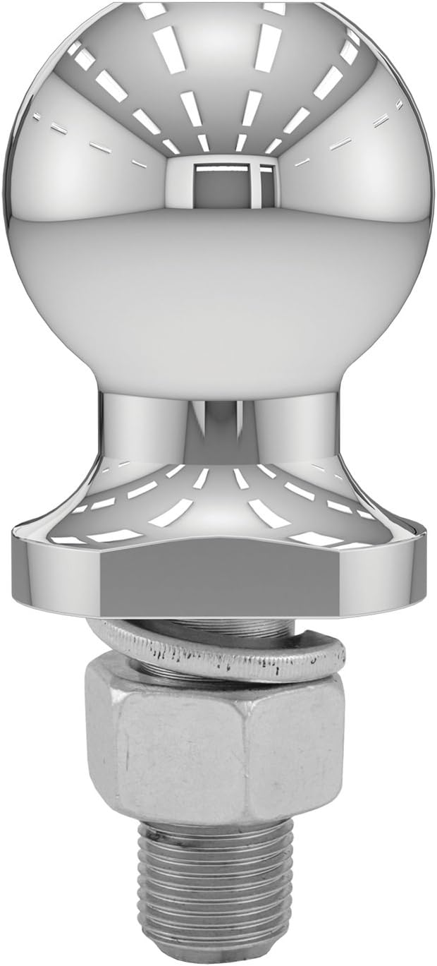 CURT 40064 Chrome Trailer Hitch Ball, 3,500 lbs, 2-Inch Diameter, 3/4 x 1-3/4-Inch Shank