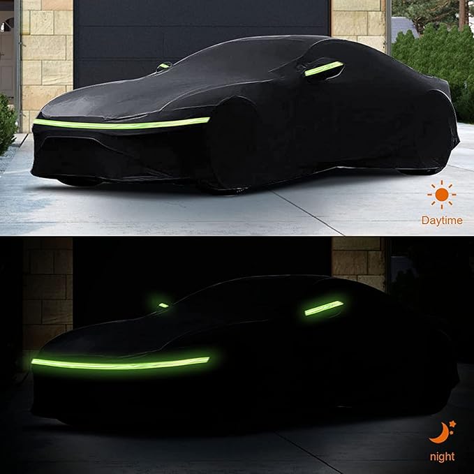 Waterproof Car Covers Replace for 2020–2025 Corvette C8, 6 Layers All Weather Custom-fit Car Cover with Zipper Door for Snow Rain Dust Hail Protection (C8)