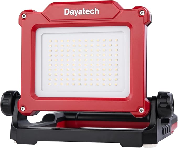 Cordless LED Work Light, 3500 LM, 25 W Compatible with DEWALT, Milwaukee, MAKITA 7Brands18-21V Power Tool Battery(Light Only)