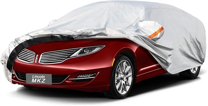 6 Layer Car Cover Custom Fit Lincoln MKZ (2006-2025) Waterproof All Weather, Heavy Duty Outdoor Snow Sun Rain Uv Protection (Ships from US Warehouse, Delivery 3-8 Days)