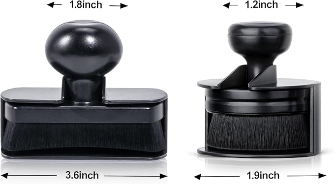 Car Tire Shine Applicator,Vegan Tire Shine Applicator with Curved Brush Head - Large Automotive Tire Dressing Applicator Brush with Storage Stand for Tire Detailing, 3.6 Inch Length -2pcs (Black)