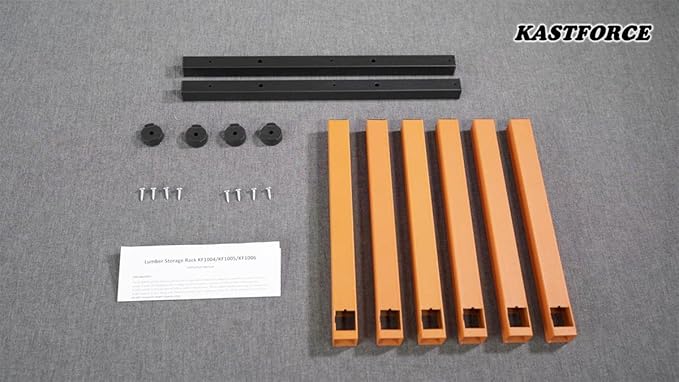 KF1004 Lumber Storage Rack 3-Level System 110lbs per Level with Durable Sheet Metal Screws, Wood Rack