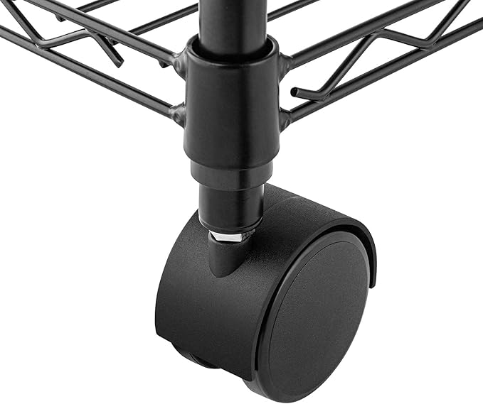 Simple Deluxe Heavy Duty 4-Tier Storage Shelving Unit, 35.83" W x 13.98" D x 55.91" H, 1000 Lbs Loading Capacity, Black