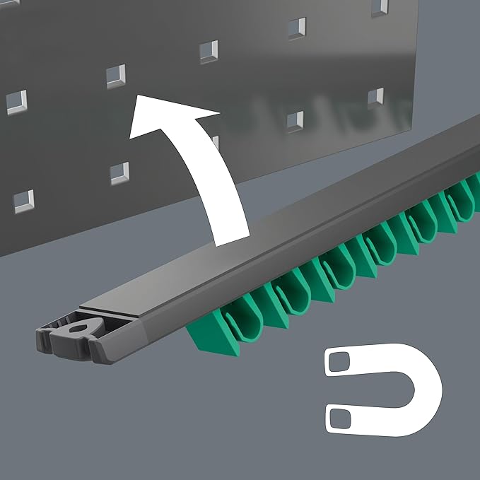 WERA - 05020235001-9642 Magnetic Rail 6003 Joker Imperial 1 Ring Spanner Set, 8 Pieces