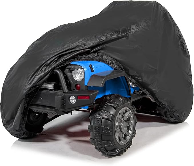 Kids Ride On Toy Car Cover, Heavy-Duty 600D Waterproof Oxford Fabric, All-Weather Protection Universal Fit Electric Wheel Cover