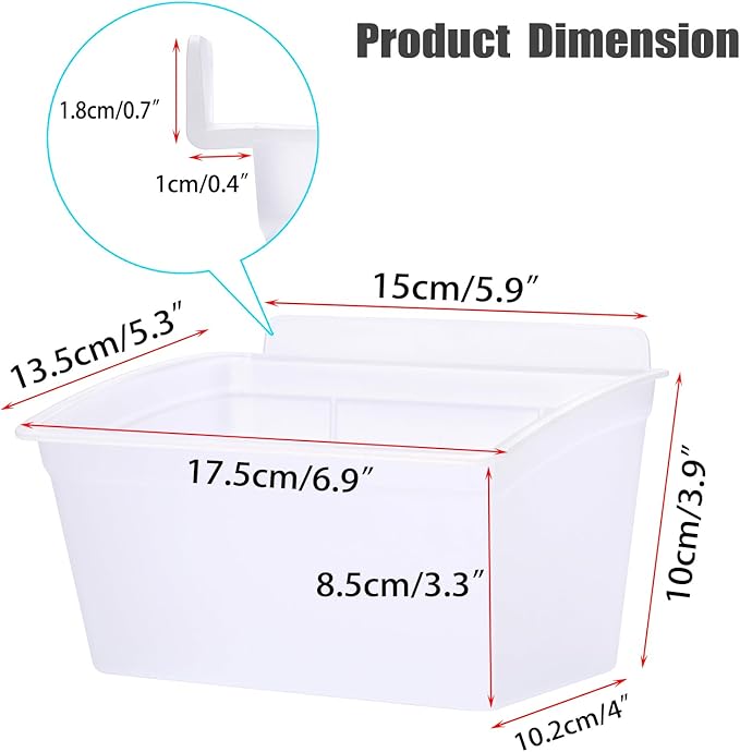 Sumnacon Slatwall Bins 15 Pcs Slatwall Organizer for Garage Plastic Slatwall Storage Bins for Storing Garage Accessories Multiple Stackable Slatwall Tool Organizer for Workshops,Transparent
