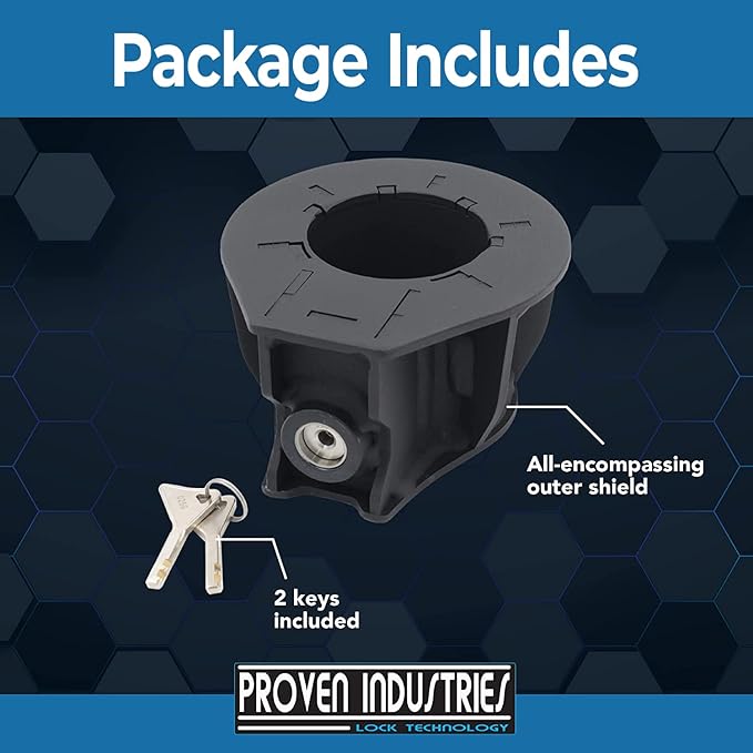 Proven Industries Model PL-5 Fifth-Wheel Kingpin Lock, Heavy-Duty Coupler Lock, Made in The USA