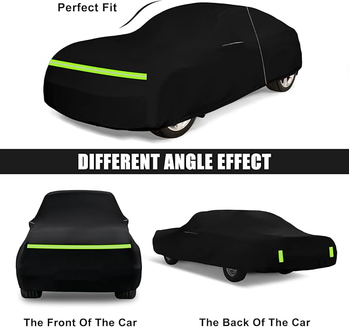 Waterproof Car Cover Replace for 2006-2010 Pontiac Solstice/GXP 2-Door Coupe & Roadster, 210T All Weather Classic Car Covers with Zipper Door & Lock for Snow Rain Dust Protection