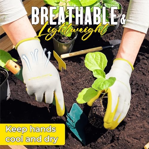HANDLANDY 2/3/6 Pairs Womens Gardening Gloves, Garden Gloves for Women