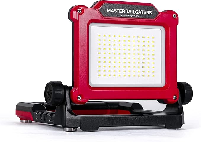 Master Tailgaters FLUD 4000 LED Work Flood Light Compatible with Black & Decker, Porter Cable, Stanley 18v-20v Battery