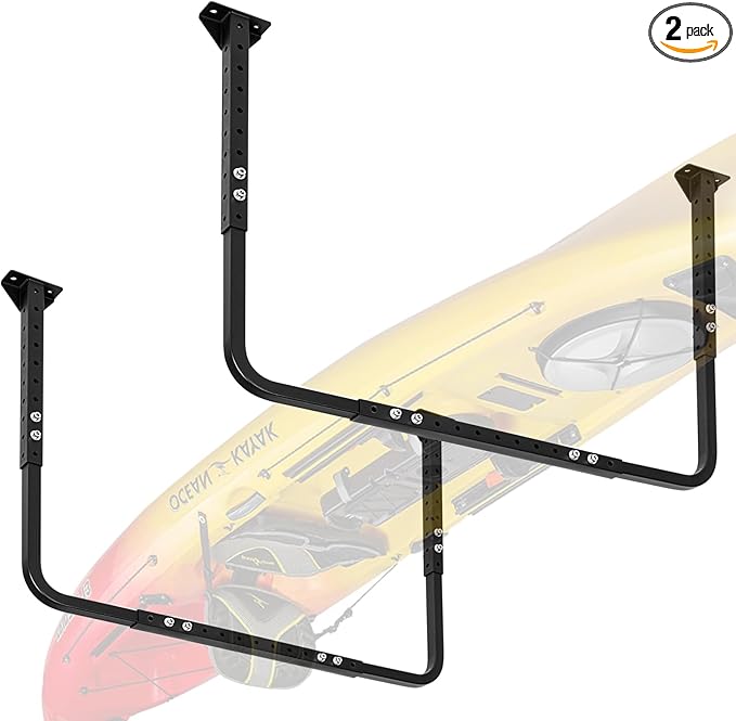 Colinktool Adjustable Ceiling Storage Racks, Overhead Storage Bracket, Heavy-Duty Shelves, 33 in. x 34 in, 200lbs Weight Capacity for Garage