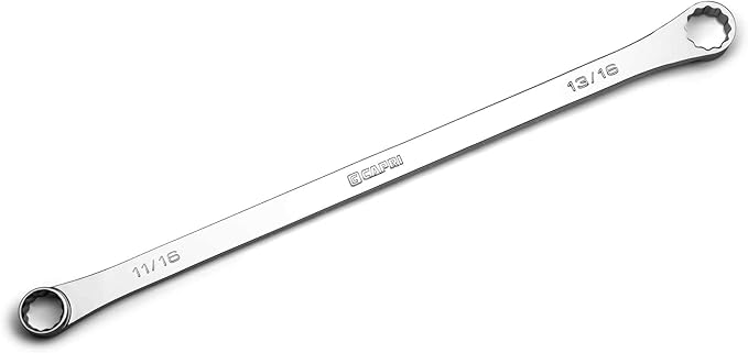 Capri Tools 0 Degree Offset Extra Long Box End Wrench, SAE (11/16" x 13/16") (CP11800-111316)