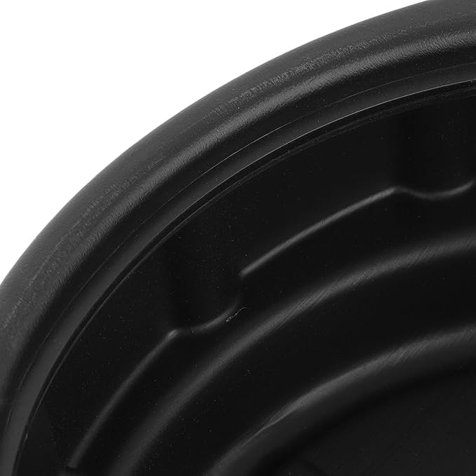 Oil Drain Pan, 10L Black Plastic Spill Proof Oil Drip Catcher with Anti Splashing Design, for Automotive Repair Home Workshop