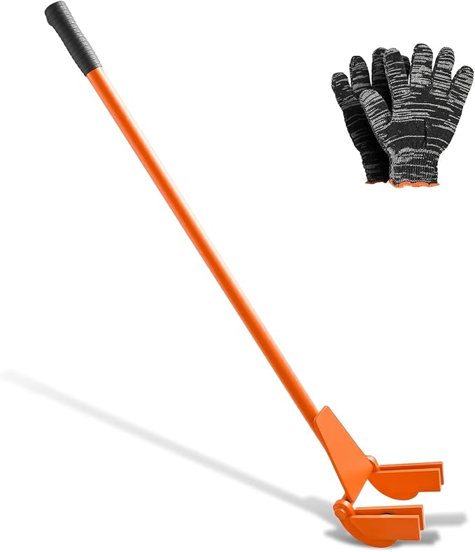 VEVOR Pallet Buster Too with 45‘’ Carbon Steel Handle, Heavy Duty Wrecking Pry Bar, Articulating Head Deck Board Removal Tool for Non-Damaging Wooden Pallet & Deck Removal