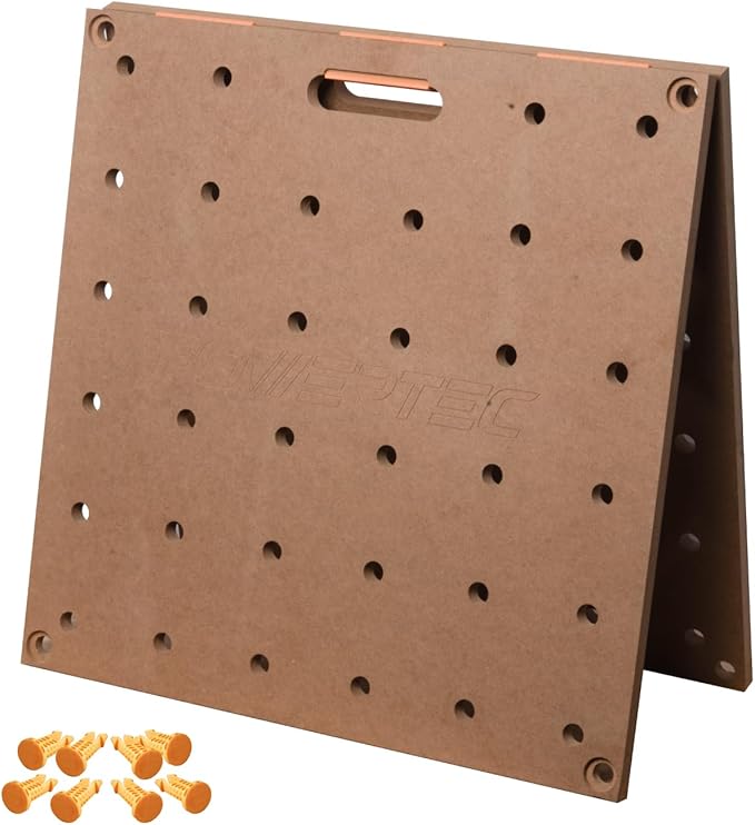 POWERTEC Arachni-Flex 24" x 48" Foldable Workbench Tabletop - Portable Work Surface with Pre-drilled Dog Holes & Quick-Insert Locks for Arachni Flex Collapsible Workstand Ideal for Woodworking (71932)