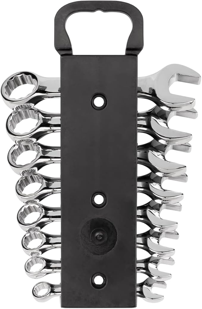 TEKTON Stubby Combination Wrench Set with Holder, 8-Piece (5/16 - 3/4 in.) | WRN01066
