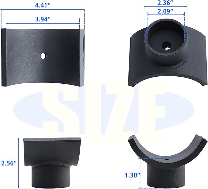 4" Bottle Jack Adapter - Jack Accessories for 4 Inch Axle Tube - Black Lifting Axles Saddle Made of Steel