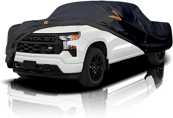 Talyter Truck Cover Waterproof All Weather,Full Exterior Covers Rain UV Protection,Full Outdoor Covers for Chevy Silverado Dodge Ram 1500 Ford F150,Fit Truck-Length 213" to 233"