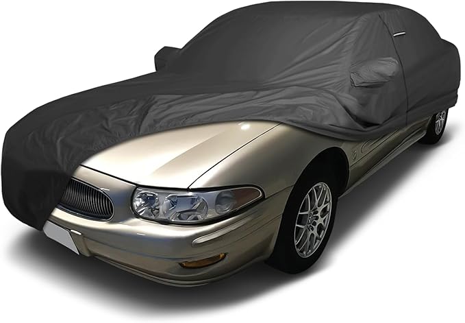 iCarCover Premium Custom Car Cover for 2000-2005 Buick Lesabre Heavy Duty Waterproof All Weather Rain Snow UV Sun Protector Custom Fit Full Exterior Indoor Outdoor Protection Car Cover (Black)