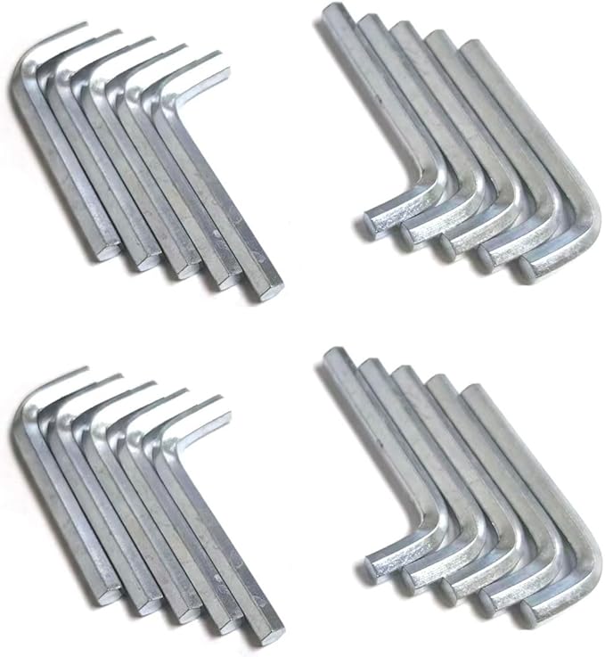Hex Key Set, 5mm L-Shaped Allen Wrench, Metric Hexagon Spanner, Replacement Repairing Tool (20, 45 x 5 x 17mm/1.77 x 0.19 x 0.67(L*D*W))