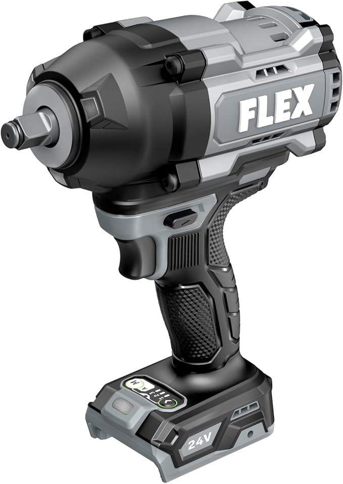 FLEX 24V Brushless Cordless 1/2-Inch 1,500 Ft-Lbs High-Torque Impact Wrench Tool Only, Battery and Charger Not Included - FX1472-Z