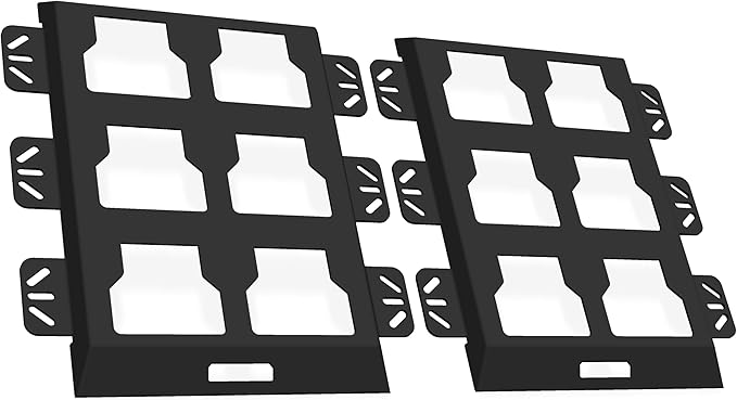 NyVoozy for milwaukee packout wall mount Packout Mounting Plate, Metal Base for Milwaukee Toolboxes, milwaukee mounting plate Wall or Floor Mount (2 Half Width Black)