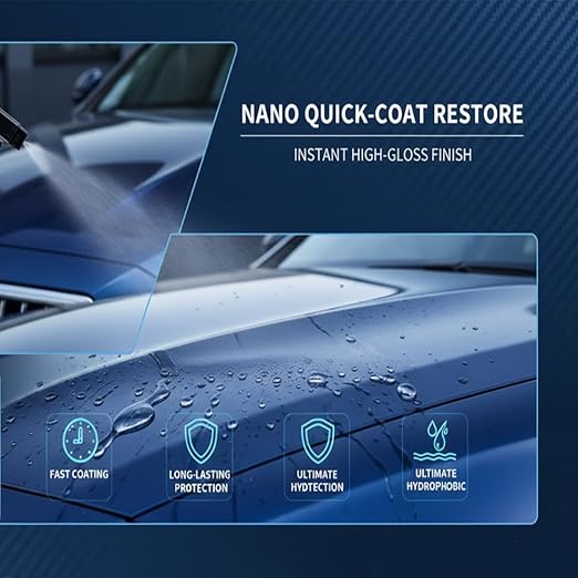 2026 Upgrade Nano Quick Coat Restore, Car Nano Quick-Coat Restore-Coating Spray, Car Nano Coating Spray, Advanced Automobile Quick Effect Coating Agent, Glazing Finish Car Paint Sealant (1PC)