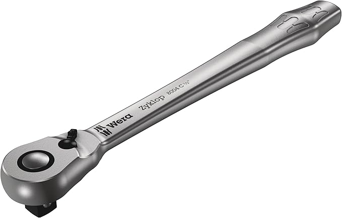 WERA 05004064001 8004 C Zyklop Full Metal Ratchet with Switch Lever, 1/2" Drive