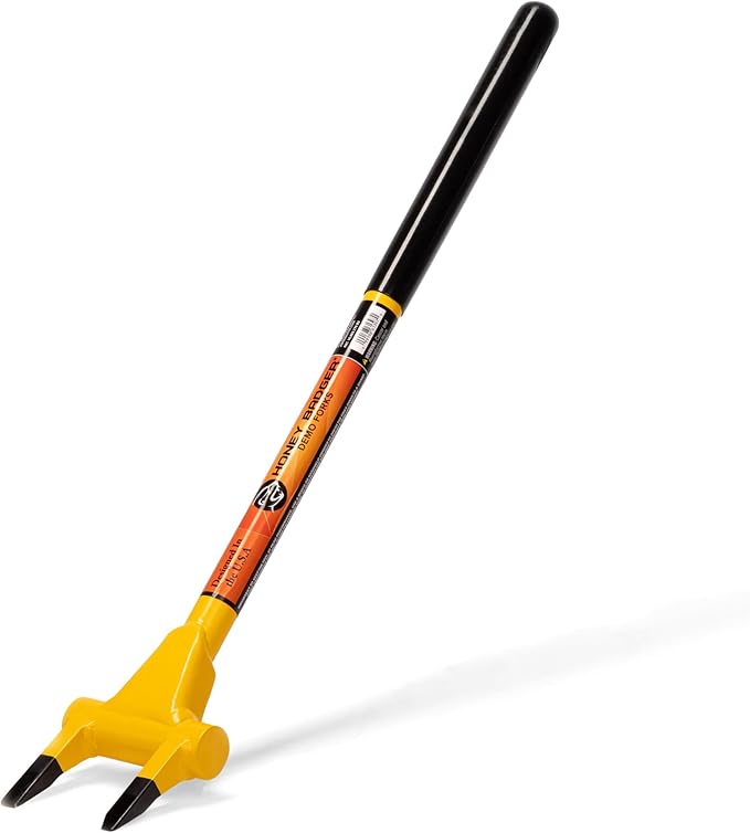 Honey Badger Demolition Fork, 26-inch 2-tine Wrecking Pry Bar, Multipurpose Tool for Flooring, Siding, Trim, Drywall, Roofing, and Decking